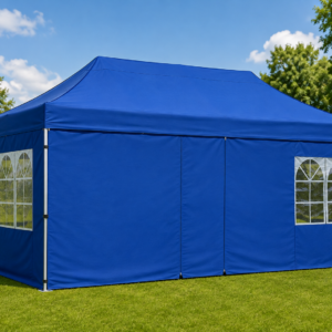 3×6 m Faltpavillon, blau